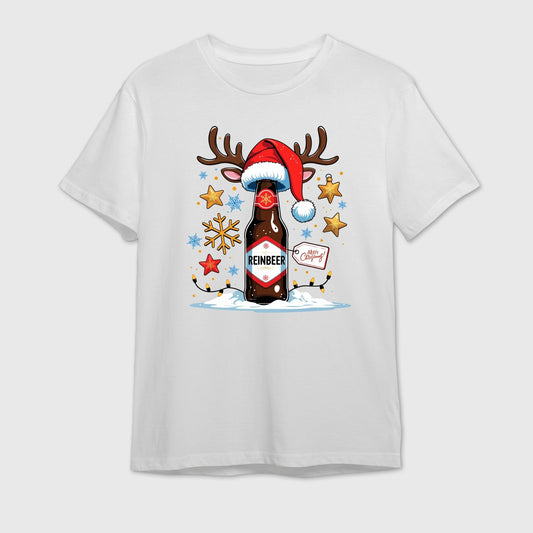 Reinbeer T-Shirt | Funny Christmas Beer Drinking Holiday Tee