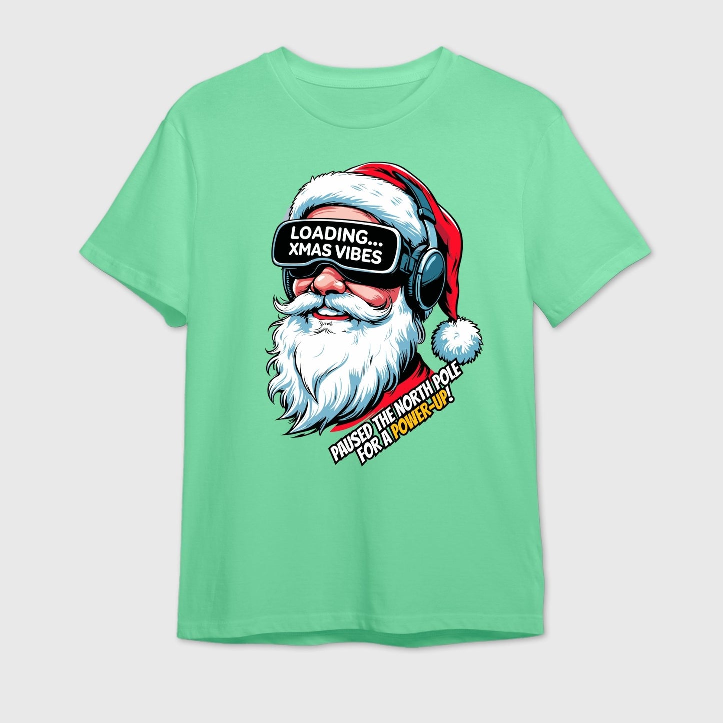 Gamer Santa T-Shirt | Loading Xmas Vibes Funny Christmas Tee