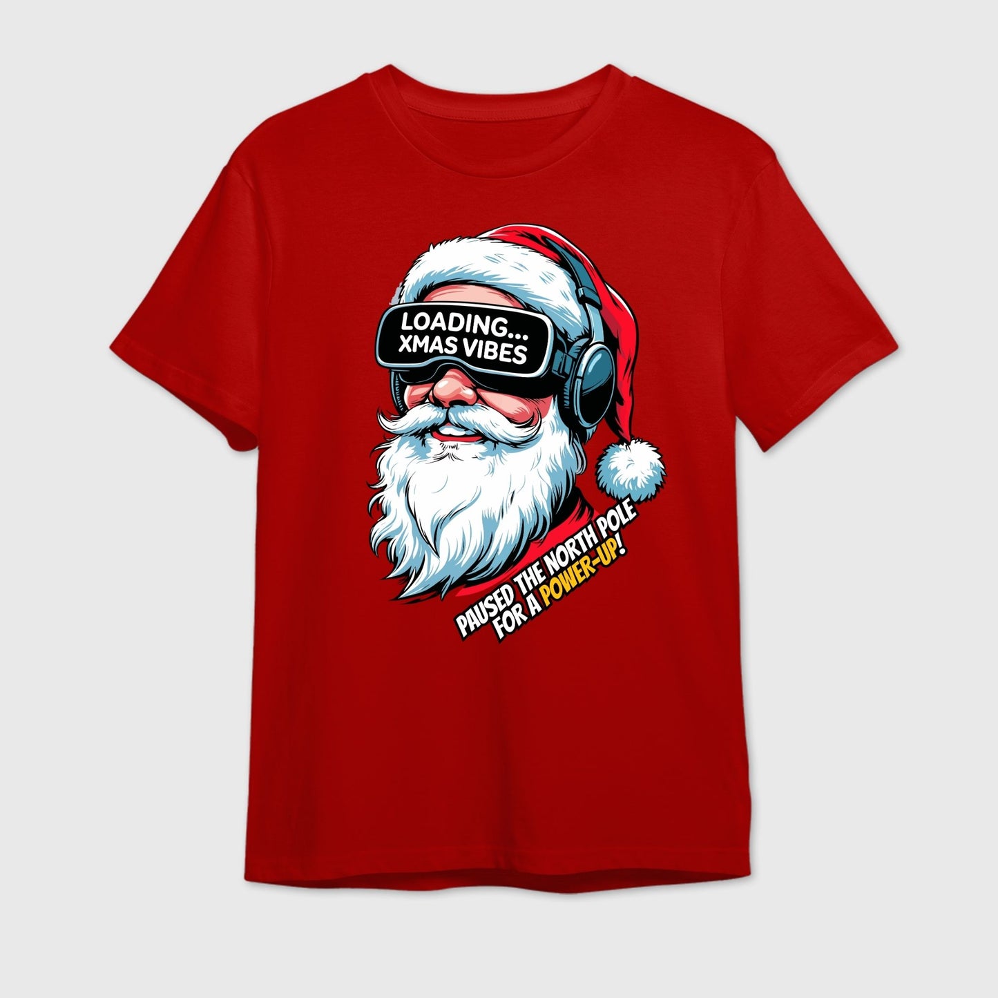 Gamer Santa T-Shirt | Loading Xmas Vibes Funny Christmas Tee