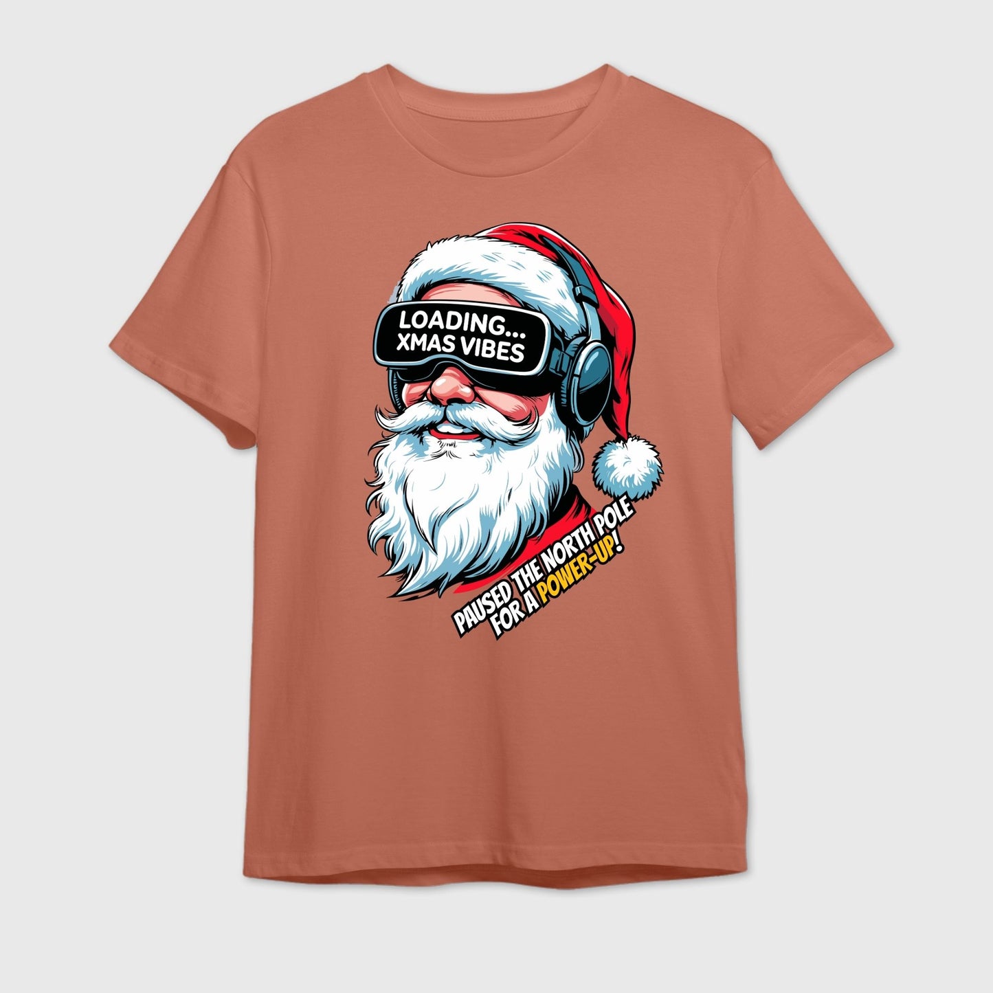 Gamer Santa T-Shirt | Loading Xmas Vibes Funny Christmas Tee