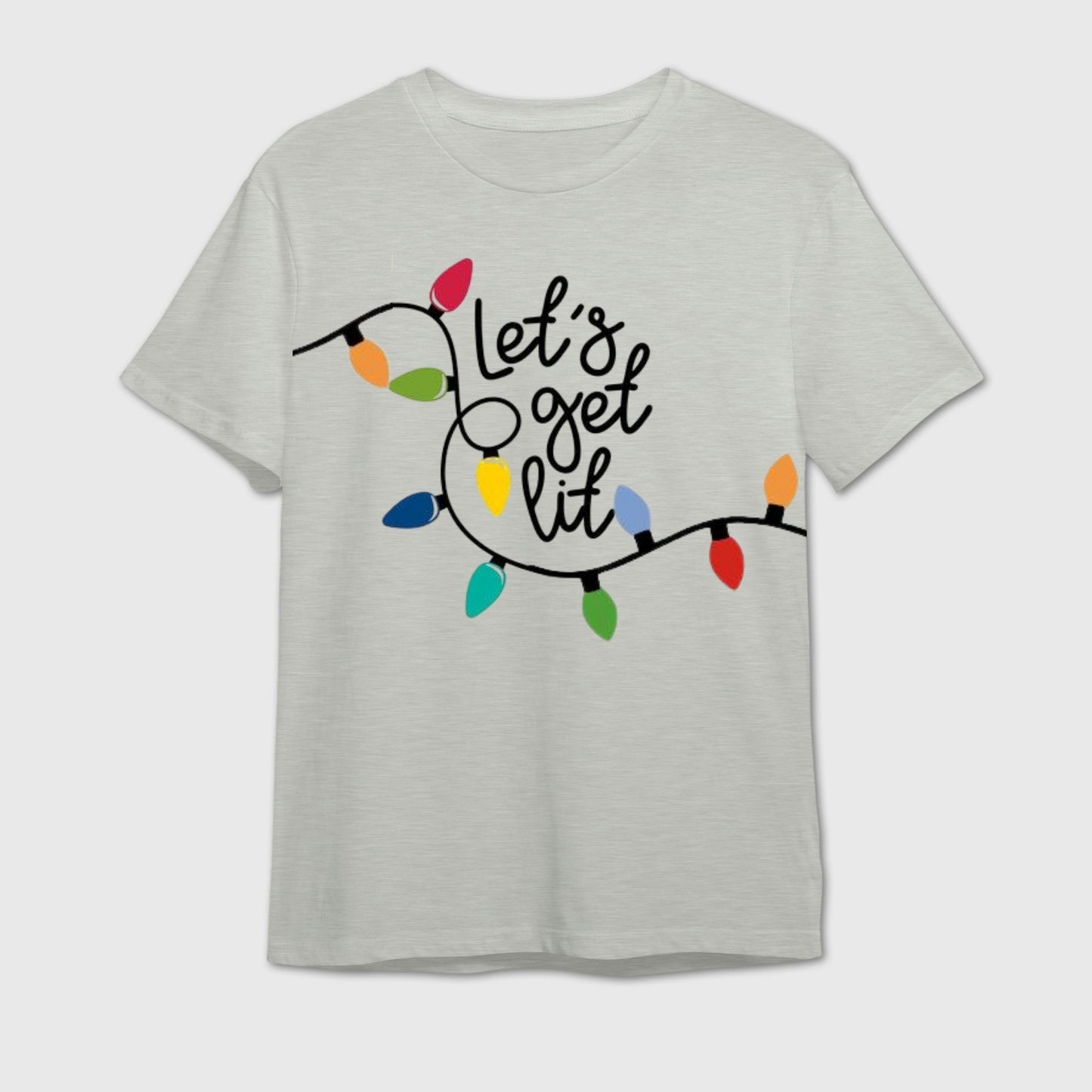 Let's Get Lit T-Shirt | Funny Christmas Lights Drinking Tee