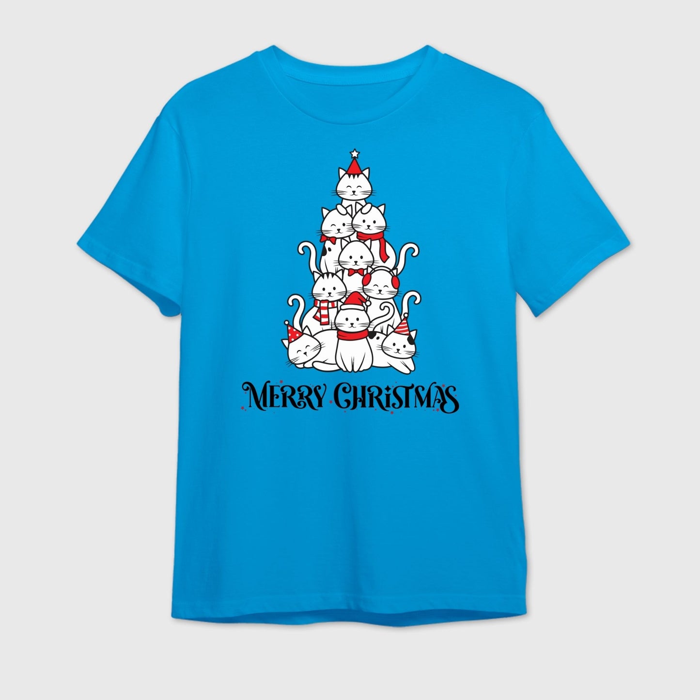 Cat Christmas Tree T-Shirt | Cute Pet Lover Holiday Gift