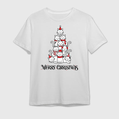 Cat Christmas Tree T-Shirt | Cute Pet Lover Holiday Gift