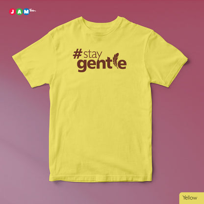 #StayGentle Feather-Lettered White Tee