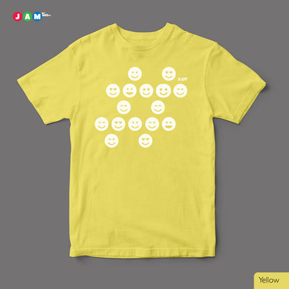 #JOY Maroon Hashtag Smiley T-shirt